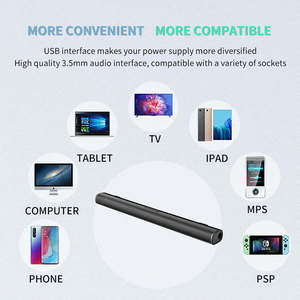 Barra de Sonido Inalámbrica Bluetooth para TV, Sonido Envolvente Estéreo y Adaptador, Calidad de Audio Superior para Cine en Casa - Product Image 3