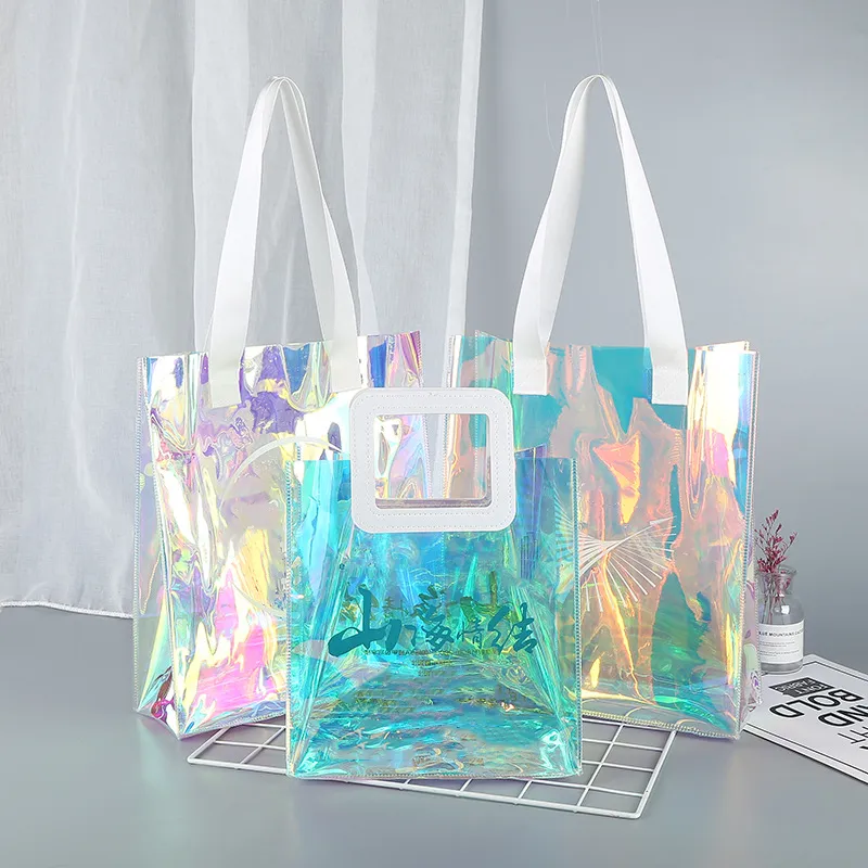 New Summer PVC Transparent Lady Handbag und Purse Jelly Women der Beach Bag Waterproof Brand Design Women PVC tote Bag