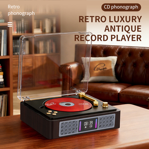 Lecteur <span class=keywords><strong>CD</strong></span>/Vinyle de Bureau Personnalisé Multi-Sources, Meilleure Vente, Prise en Charge Musicale, Réception/Transmission BT, Lecture MP3/WMA, Idéal Cadeau - Product Image 2