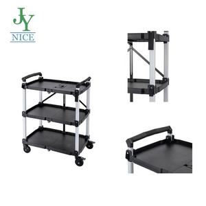 Carrito <span class=keywords><strong>de</strong></span> Comida Plegable <span class=keywords><strong>de</strong></span> 3 Niveles para Servicio <span class=keywords><strong>de</strong></span> Autoservicio en Hoteles, Restaurantes y Negocios - Product Image 5