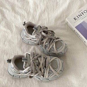 Chaussures de Basketball Designer à Semelle Souple, Baskets de Course Extensibles en Tissu Mesh Original et Cuir Véritable avec EVA Carré pour la Marche - Product Image 2