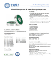 250nF X7R 100V Discoidal Capacitor for High-voltage High-frequency Circuit.