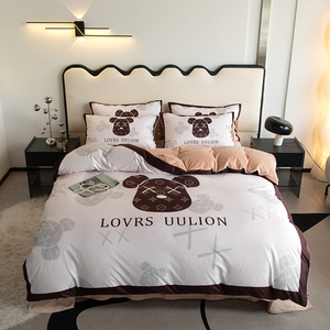 New Bé Lông Cừu 4Pcs Kỹ Thuật Số In Màu Xanh Lá Cây Bộ Đồ Giường Thiết Lập Tùy Chỉnh Thương Hiệu Nhiều Màu Sắc Để Lựa Chọn Từ - Product Image 3