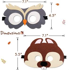 Máscaras Faciales <span class=keywords><strong>de</strong></span> Fieltro con Diseños <span class=keywords><strong>de</strong></span> <span class=keywords><strong>Animales</strong></span> <span class=keywords><strong>del</strong></span> <span class=keywords><strong>Bosque</strong></span>, Zoológico, Sirena y <span class=keywords><strong>Animales</strong></span> <span class=keywords><strong>de</strong></span> Granja para Disfraces <span class=keywords><strong>de</strong></span> Halloween y Navidad, para Niños y Adultos - Product Image 3