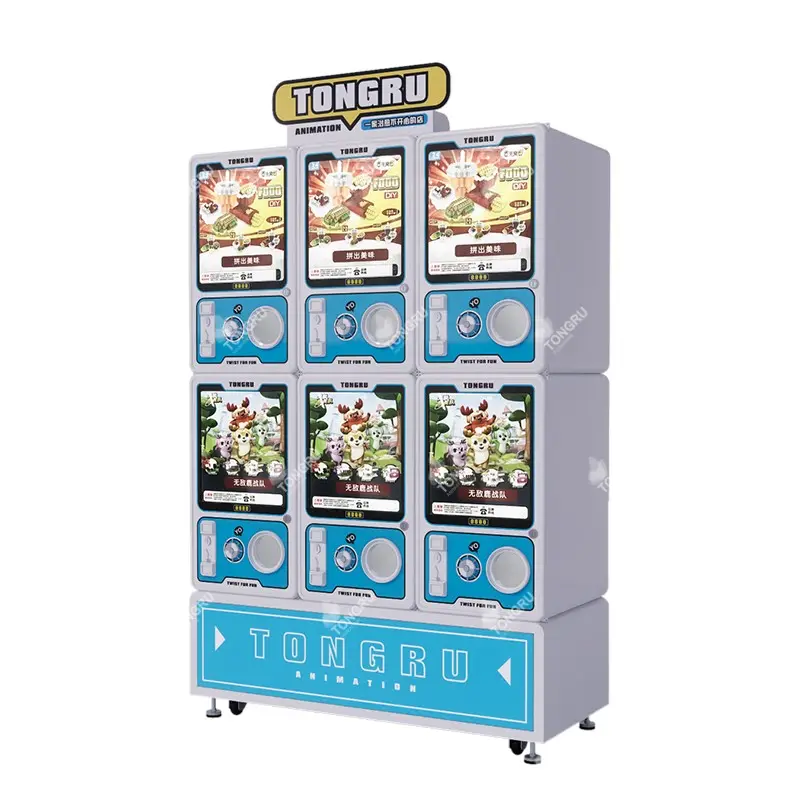 Distributeur de gachapon personnalisable capsule balle jouet machine double couche Gacha distributeur automatique avec armoire de sol