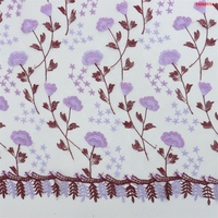 Tissu T-win 100% polyester, dentelle tendance, broderie plate, perles, paillettes, perles colorées, motif floral, matière pour robe, usine