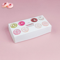 Boîtes en carton pliables colorées personnalisables, multi-compartiments pour beignets, gâteaux, pâtisseries, emballages alimentaires jetables pour boulangerie à emporter