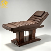 Table de massage électrique à 4 moteurs, couleur personnalisée, base en bois, inclinable et réglable, pour salon de beauté, spa, clinique