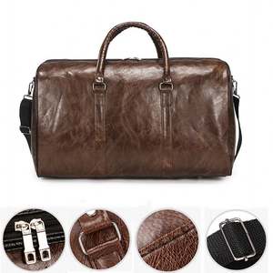 High Quality Fashion Duffle Bag PU Leather <b>Waterproof</b> Travel Bag for Business <b>Men</b> Tote Large Capacity Weekend Bag - Product Image 3