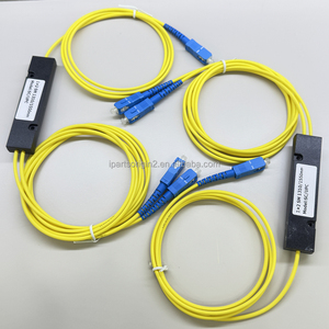 Divisor Óptico SC/UPC Monomodo 1x2 1310/1550nm en Caja ABS, Precio de Fábrica, para Comunicaciones por Fibra Óptica - Product Image 1