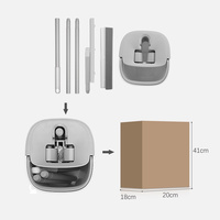 Éponge intelligente Super magique pour nettoyage de sol, balai à franges télescopique pliable, pva, nettoyage à double rouleau avec seau