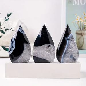 Venta al por Mayor de Piedras de Ágata de Alta Calidad en Forma de Gota de Agua, Pulimentadas, en Rosa/Morado/Negro/Azul, para Joyería y Regalos - Product Image 2