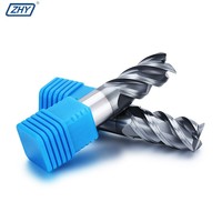 Zhy En Carbure Monobloc à 4 Cannelures Fraise Carrée Avec Variable Helix Pour Isoler Les Vibrations Pour La Coupe D'acier Inoxydable