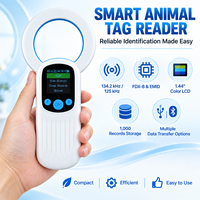 Lecteur de puces animales portable PT190 ISO11784/85 FDX-B EMID 134,2 KHz 125 KHz, lecteur de balises portable, 1000 enregistrements de balises