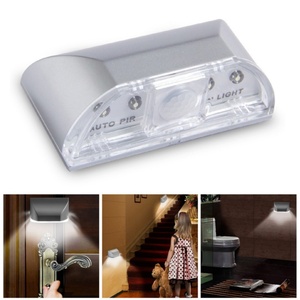 4 LED Modern ABS PIR Infrared <b>Motion</b> <b>Sensor</b> Lock <b>Lights</b> Home Door Cabinet Keyhole Night Lamp Battery Powered - Product Image 1