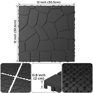 Dalles de sol de garage <span class=keywords><strong>en</strong></span> PP antidérapantes, emboîtables, amovibles, <span class=keywords><strong>en</strong></span> plastique, <span class=keywords><strong>pour</strong></span> usage extérieur, lavage de voitures, atelier, terrasse - Product Image 5