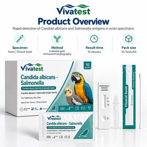 Kit de Prueba Rápida Combinada de Antígenos de <span class=keywords><strong>Candida</strong></span> Albicans y Salmonella Avian, <span class=keywords><strong>Flujo</strong></span> Lateral de Oro Coloidal - Product Image 6