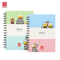 Ogringa – carnet à spirale A5, bloc-notes de 200 pages, 5 cahiers/paquet, couverture en papier, impression numérique, couleurs vives variées