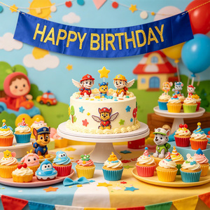 Fascia Blu 'Buon Compleanno' con Lettere Dorate, Elegante Decorazione per Feste, Confezione da 12 Pezzi - Product Image 4