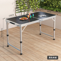 Table pliante JDZZ-11 en alliage d'aluminium, réglable en hauteur, portable, pour le camping en plein air, étanche, empilable, facile à transporter