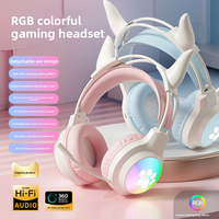 Écouteurs de jeu RVB avec réduction de bruit ENC, amélioration des basses, filaires, circum-auriculaires, VH15Design, son stéréo Hi-Fi, contrôle tactile