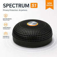 SPECTRUM S1 Dispositif anti-enregistrement portable, brouilleur audio, bloqueur d'enregistreur vocal pour la confidentialité des appels téléphoniques et des réunions sociales