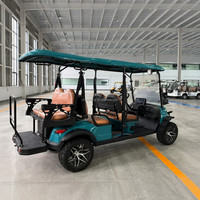 Voiturette de golf électrique 6 places la plus vendue, 72V 100AH, batterie au plomb, autonomie 100KM, navette pour passagers, idéale pour les communautés et campus, certifiée CE