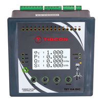 Relé Inteligente Industrial para Control de Energía Reactiva Tibcon Serie TET, Compatible con SVC, Controlador de Factor de Potencia de 15 Pasos, Análisis de Armónicos