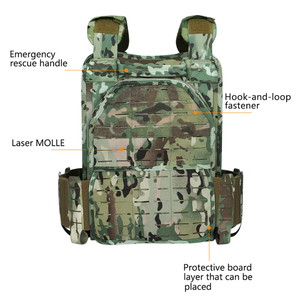 เสื้อกั๊กยุทธวิธี ไนลอนลายพราง MOLLE สำหรับใส่แผ่นเกราะ อุปกรณ์ล่าสัตว์กลางแจ้ง กันน้ำ รับสกรีนโลโก้ - Product Image 3