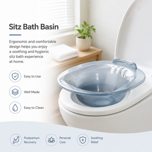 Bañera de asiento Degao para uso hospitalario, reutilizable, sin necesidad de ponerse en cuclillas, transparente, de plástico PP de grado alimenticio, para inmersión perineal - Product Image 2