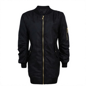 Vintage Quilted Satin <b>Waterproof</b> Reversible Women's Long Line Bomber <b>Jacket</b> Customizable - Product Image 5