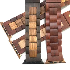 <span class=keywords><strong>Bracelet</strong></span> rétro en <span class=keywords><strong>bois</strong></span> de bambou <span class=keywords><strong>Bracelet</strong></span> de montre en <span class=keywords><strong>bois</strong></span> de santal pour <span class=keywords><strong>Apple</strong></span> <span class=keywords><strong>Watch</strong></span> 41mm 45mm 38mm 40mm 42mm 44mm - Product Image 1