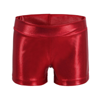 Ensemble de justaucorps de gymnastique personnalisé avec short métallisé pour filles, enfants, femmes, danse, cheerleading, entraînement