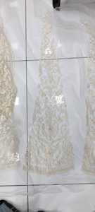 Tela Kali de <span class=keywords><strong>Material</strong></span> de Organza y Georgette de viscosa neta de alta calidad para Lehenga y Anarkali, tela de bordado para hacer trajes