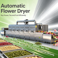 Séchoir tunnel automatique à air chaud haute efficacité pour fruits, légumes et noix, à circulation uniforme et vitesse réglable, de qualité alimentaire