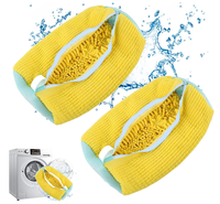 Sac à chaussures personnalisé avec logo, sac à linge réutilisable pour chaussures, sac de nettoyage en machine pour chaussures noires, bleues et jaunes
