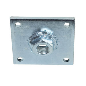 Piastra in Acciaio Zincato Perforata M8 con Fissaggio a Saldatura 50 X 50 mm Art. 606 SIPA MINUTERIE FER0686 Italia con Eccellente Durabilità - Product Image 1