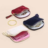 Tas Perhiasan Rumbai Enam Lapis yang Indah, Tas Penyimpanan Gelang Chenille, Kantong Perhiasan Wenwan, Tersedia Grosir