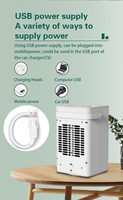 Ventilateur de climatisation évaporative USB, humidificateur à atomisation, vent froid, minuterie 6H, mini ventilateur portable, remplissage d'eau, voiture, hôtel