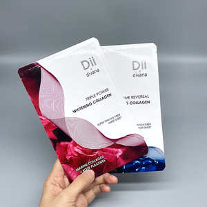 Bolsas de Embalaje para Mascarillas Faciales con Logotipo Personalizado, Sachet Líquido para Cosméticos y Cuidado de la Piel, Lámina Laminada con Sellado de 3 Lados - Product Image 1