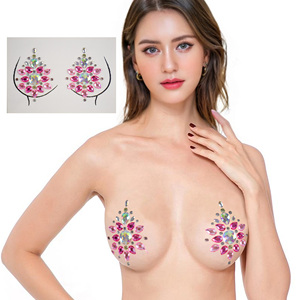 Autocollants de mamelons en strass et cristaux pour la scène, bijoux de corps en <span class=keywords><strong>diamant</strong></span> pour concerts et performances musicales - Product Image 1