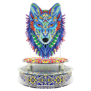 Vente chaude Personnalisé DIY Coloré <span class=keywords><strong>Loup</strong></span> Diamant Boîte À Musique Belle Lampe De Couchage Pour Enfants Cadeau - Product Image 1