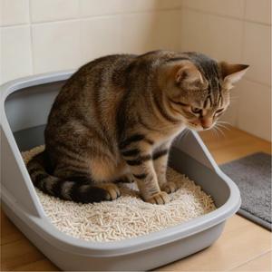 DongnaiPETS Litière pour chat en tofu 1,5 mm, parfum pêche, écologique, biodégradable, agglomération rapide, hautement absorbante, 2 kg, jetable aux toilettes, à base d'amidon - Product Image 1