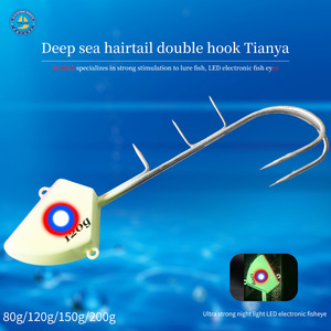Anzuelo de placa de hierro con cabeza de plomo de 120g, anzuelo de doble garra para pesca de lubina en barco, señuelo de pesca con múltiples anzuelos - Product Image 3