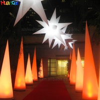Pilar blanco inflable de 3*0,63 M, logotipo personalizado, columna de iluminación LED inflable de 10 pies con soplador RGB, luces LED de colores cambiantes