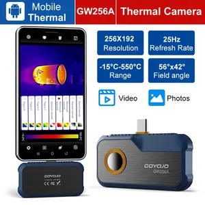 กล้องถ่ายภาพความร้อน GOYOJO GW256A ระบบแอนดรอยด์ ชนิด Type C ความละเอียด 256x192 25Hz กล้องอินฟราเรดแบบพกพาสำหรับซ่อมวงจรโทรศัพท์ - Product Image 2