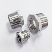 WAKAMATSU OEM 304/316 joint d'étanchéité en acier inoxydable Bouchon Hex mâle douille réducteur filetage conique adaptateur de tuyau connecteur NPT BSP