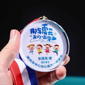 Medallas <span class=keywords><strong>de</strong></span> cristal personalizadas <span class=keywords><strong>gratis</strong></span>, recuerdos deportivos, medalla <span class=keywords><strong>de</strong></span> Honor, competición escolar, impreso en Color logotipo grabado, regalos <span class=keywords><strong>de</strong></span> premio con nombre - Product Image 4