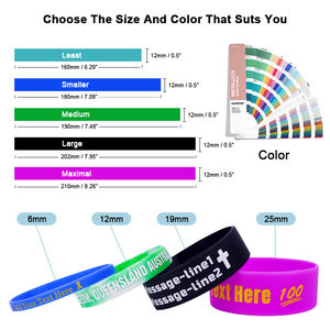 Logo ile çevre dostu baskılı özel kabartmalı silikon bileklik hediyeler için özelleştirilmiş plastik promosyon ürünleri bilezik bilek bandı - Product Image 4