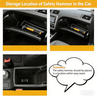 Multifunctional 2-in-1 Car Safety Hammer - Emergency Escape Tool, Window Breaker & Solid Rescue Hammer for Vehicles